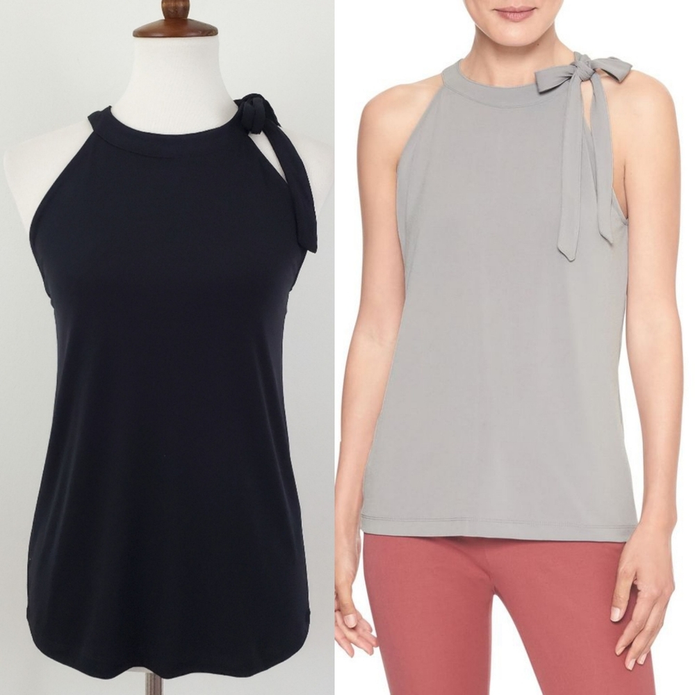 NWT Banana Republic Matte Jersey Tie Neck Tank